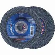 PFERD 125mm 40-Grit Zirconia Curved Flap Disc - POLIFAN STEELOX