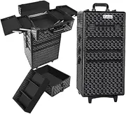 [Bestar] Makeup Case Beauty Trolley Cosmetic Organiser Box Travel Wheels Diamond