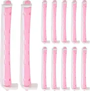 12pcs Portable Hair Curlers Perm Rods for Hair Styling Kit for Waves and Retro Curls Flexible Design for Easy Use for Women