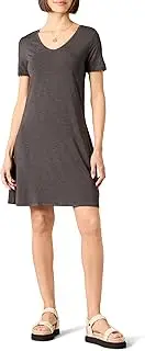 [Amazon Essentials] Women's Regular Short-Sleeve v-Neck Swing Dress