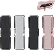Cell Phone Holder for Hand, Kiewhay Phone Finger Holder Loop Strap Grip with Stand for Phone Suitable for iPhone Samsung and Most Smartphones (Black+Sliver+Black+Rose Gold)