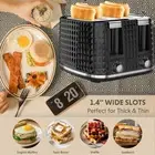 4 Slice Bread Toaster Multifunction Customizable Shade Stainless Steel AU