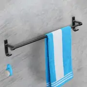 Aluminum SELF Adhesive Towel Holder/Hanger/Rod/Stand with Side Hooks