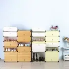 DIY Storage Cabinet 10 Cube Shoe Boot Rack Organiser Wardrobe Dustproof