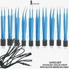 10pcs American ophthalmic bipolar forceps Jewelers ,McPherson, Iris with Cord