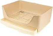 Extra Large Rabbit Litter Box, 15.8x11x6 Plastic Bunny Litter Box, Potty Corner Toilet with Drawer, Guinea Pig Litter Box for Rabbit, Guinea Pig, Ferret, Easy to Clean