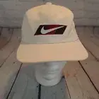 Vintage Nike Hat Snapback 90s Embroidered Center Swoosh Off White New With Tag