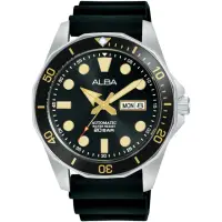 在飛比找momo購物網優惠-【ALBA】雅柏 運動風200米潛水機械錶-43mm/膠帶款