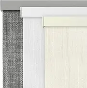 AOSKY Linen Roller Blinds Shades for Indoor Windows Pull Down Cordless Blackout Black Out Window Shade 34 Inch Blinds for Home Beige