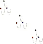 [BESTYASH] Brooch Accessories Lapel Pins Brooches Enamel Men Collar Chains Tie Chain Collar Pin Tie Pin Plating