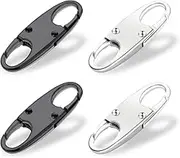 4 Pcs Zipper Locking Clip Theft Deterrent Keep The Double Opening Design Zipper Closed Multi Strands Clasps Metal Zipper Pulls Tab Replacement for Suitcases Luggage Backpacks