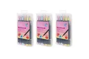 3x 12pc Legami Brush Markers Drawing Pen Pastel Colours Set Soft Tip