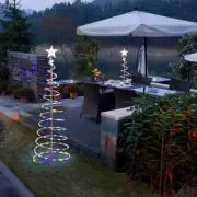 Aplus 5Ft LED Spiral Tree Light USB Powered Outdoor Christmas Multi-color