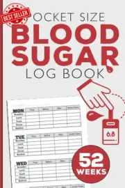 Diabetes Log Book Pocket Size for Recording Blood Sugar Levels: Mini Log Book 4