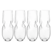 4pc Final Touch Conundrum Bubbles 300ml Sparkling/Champagne Glass - Clear
