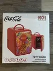 Coca-Cola Portable Mini Fridge for Camping Car Cooler Artwork Glory- 1970 AC/ DC
