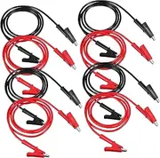HEATSHAKING 8 Pcs Jumper Wire Kit with Alligator Clip Wires Material for Multimeter Testing and Connecting Electronic Devices Versatile Use and Extensive Compatibility