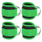 4Pcs Ankle Strap for Cable Machine, Gym Cable Kickback Ankle Wrap, Green