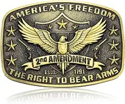 [KOORASY] Western American Belt Buckle for Men Women, Antique Eagle America's Freedom Belt Buckles of 2nd Amendment