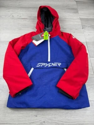 Spyder Jacket Youth 12 Blue Kaia Anorak Primaloft Insulated Half Zip Girls Ski