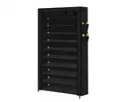 Nneids 10 Tier Shoe Rack Portable Storage Cabinet Organiser Wardrobe Black Cover