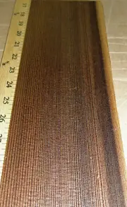 Fumed Smoked European Larch Walnut wood veneer 4.5" x 14" raw no backing 1/42"