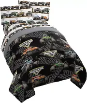 Jay Franco Monster Jam Tracks 5 Piece Full Bed Set - Includes Comforter & Sheet