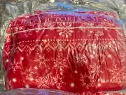 Victorias Secret Pink Cozy Plush Fleece Red Blanket 60" X 50" New Vacuum Sealed