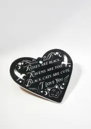 [Alchemy England] Roses Are Black Poetic Heart Trivet
