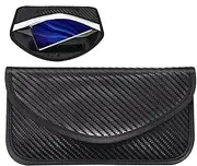 Key Fob Signal Blocker,Anti-Theft Storage Bag - Key Fob Signal Isolation Bag Anti-Tracking Anti-Radiation Carbon Fiber Wallet for Women