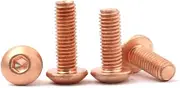 5pcs M4×20mm Purple Copper Hex Socket Button Head Screws