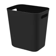 Small Plastic Trash Can 3.5 Gallon Wastebasket for Bathroom Laundry Office Black
