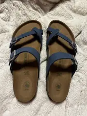 BIRKENSTOCK Mayari Soft Birki Vegan Elemental Blue EU 42 1026663 BRAND NEW