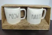 RAE DUNN Mug SET get two! MEOW & PURRFECT