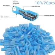 100pcs 14-16 Gauge Nylon Insulated Crimp Spade Female Terminal Strong Copper