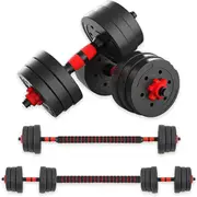 20KG Home Gym Weightlifting Dumbbell Barbell Set