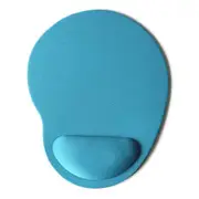 4 Pcs Computer Mouse Pad Solid Wrist Protection Anti-Slip Pad Sky Blue