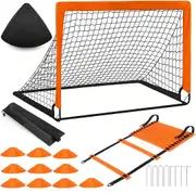 4'x3' Portable Soccer Goal Set for Backyard Training - Easy Assembly, Foldable & Durable - All Ages