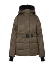 Canada Goose McKenna Logo Patch Belted Jacket XS quicksand color
