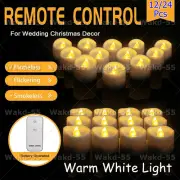 24pcs Flickering LED Tea Lights Candle Lamp Battery Operated with Remote Control