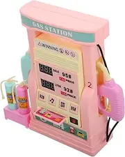 BCOATH Vintage Mini Plastic Boys and Girls Gas Station Toy Safe Pretend Play No Battery Interactive Learning Kit