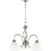 Quorum International 6410-3-64 Spencer Mini Chandelier Classic Nickel