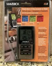 Maverick BBQ Grill Roast Oven Digital Roasting 3 Thermometer & Timer HD8 Cooking