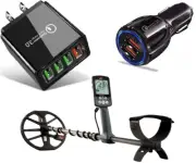 TURBO Quick Charge COMBO for Minelab Equinox 800 / 600 & Accesories (Wall & Car)
