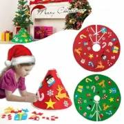 Christmas Tree Skirt Felt Apron Stands Base Cover Floor Mat Xmas Ornaments ToES