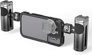 SmallRig Smartphone Video Rig Kit for iPhone 14 Pro, Aluminum Phone Cage Set with Dual Cold Shoe, Dual Handheld Phone Video Stabilizer Kit for Filmmaking/Videography/Live Streaming/Vlog-4076