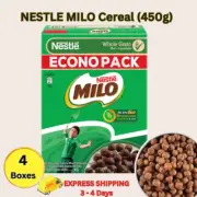 4 x 450g Nestle Whole Grain Wheat Breakfast Cereal Snacks Foods Milo Cereal