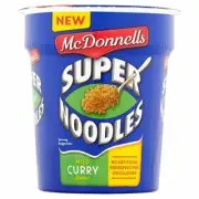 McDonnells Super Noodles Mild Curry Flavour (8 x 65g Tubs)