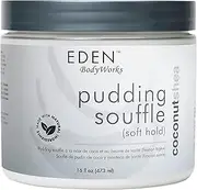 EDEN BodyWorks Coconut Shea Pudding Souffle - Curl Defining Hair Moisturizer with a Soft Hold to Strengthen Hair, Control Frizz & Add Shine - 16 Oz.