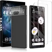 [Cnarery] Screen Protector for Google Pixel 7A, [2+2 Pack] Tempered Glass and 2 Pack Camera Lens Protector, Support Fingerprint Unlock[Case Friendly] [Easy Installation]